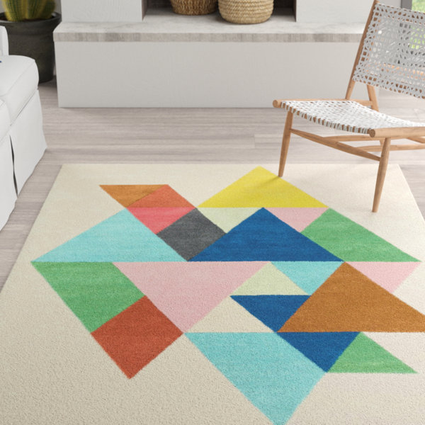 Hykkon Teppich Yahir aus Wolle in Elfenbein | Wayfair.de